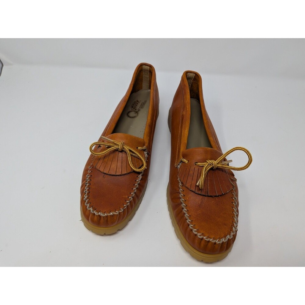 Quoddy Womens 11 M Leather Kiltie Wedge Loafers worn once Old Money Preppy - Picture 4 of 8